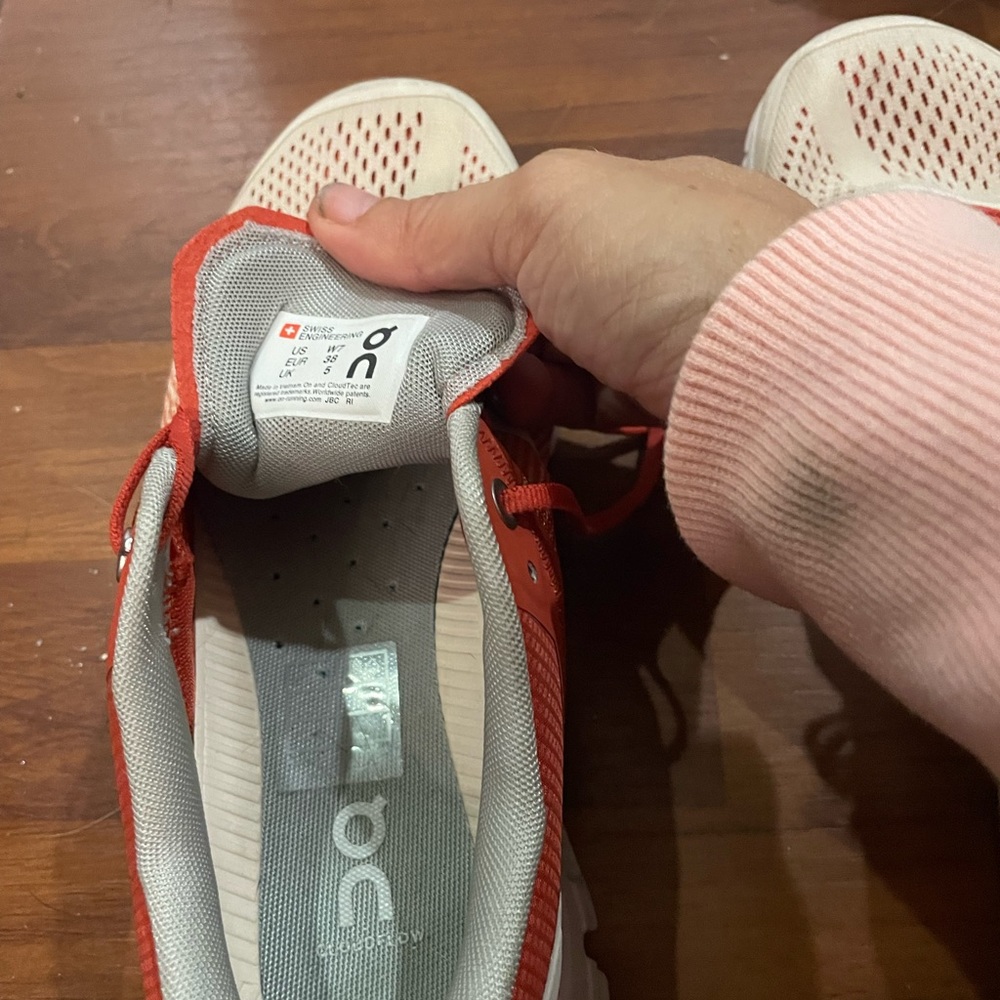 In size seven women’s running shoes. Awesome condition